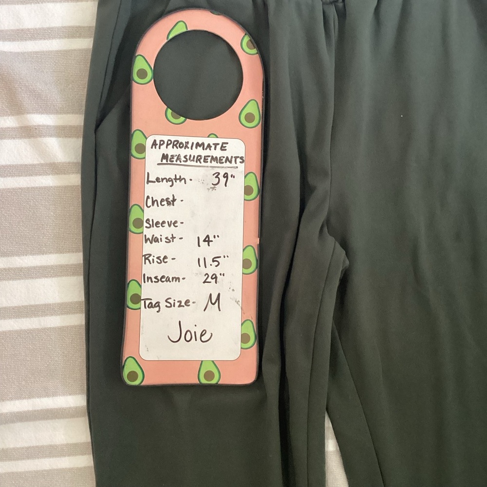 Joie Dark Green Elastic Waist Joggers - Picture 9 of 9